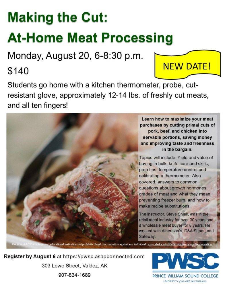 PWSC At-Home Meat Processing Class-Date Change