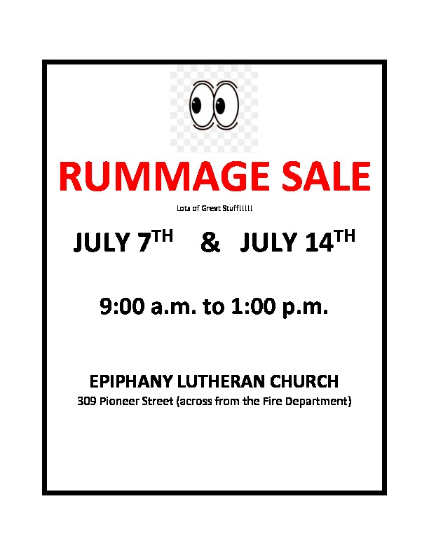 Epiphany Lutheran Two-Saturday Rummage Sale