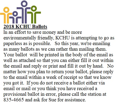 KCHU Board Election Information