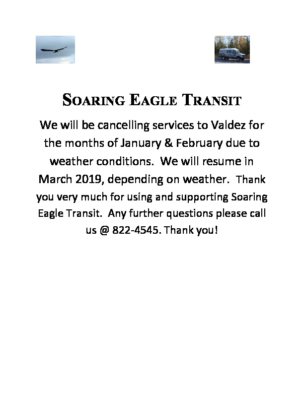 Soaring Eagle Transit Temporarily Closed