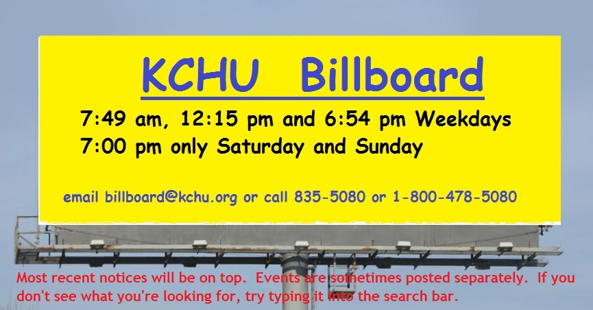 KCHU Billboard-April 2021