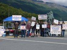 Alaska Ferry Workers Picket Valdez Terminal