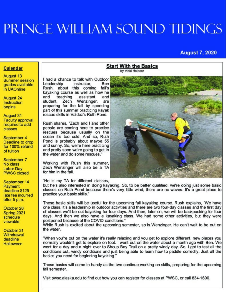 PWSC Newsletter August