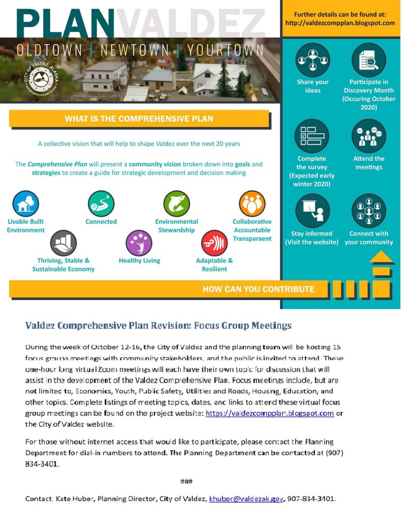 Valdez Comprehensive Plan Focus Groups