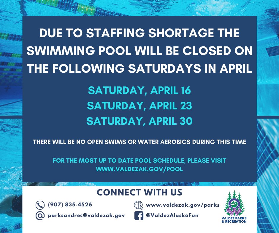 Pool Closed 4/16,23 & 30